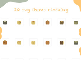 20 svg items clothing fashion icon design art illustration preview picture