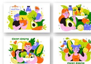 10 Clean Eating Illustration