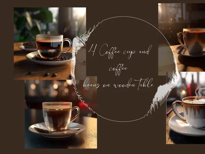 Cappuccino on wooden table