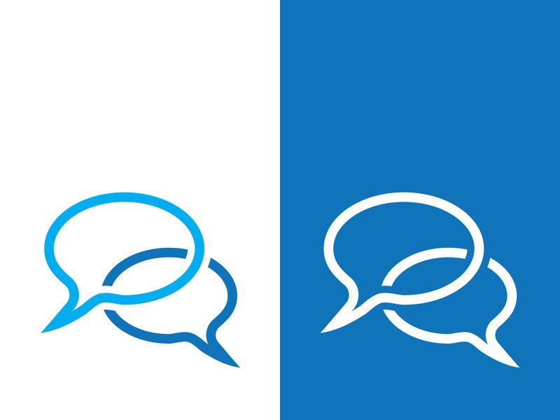 Speech bubble icon logo template vector illustration
