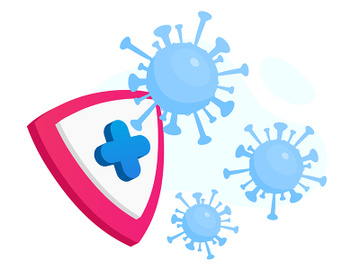 Coronavirus protection flat concept vector illustration preview picture