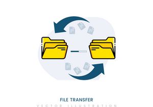 File transfer vector illustration