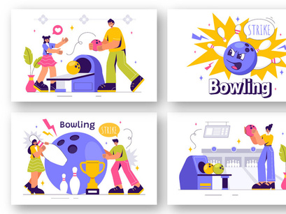 13 Bowling Game Illustration