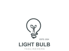 Light bulb creative lamp logo icon and business design bulb digital technology smart idea