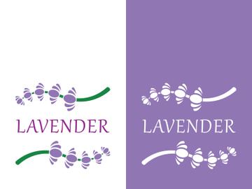 Fresh lavender flower logo vector flat design preview picture