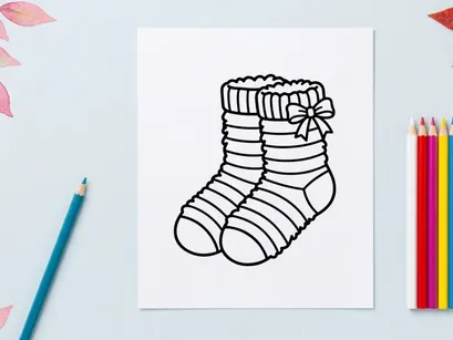 Cute striped baby socks with festive bow gift-ready for holiday celebrations and newborn photoshoots