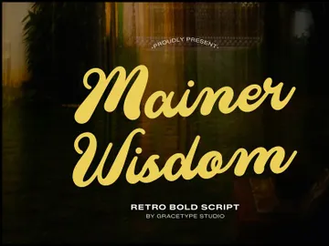 Mainer Wisdom | Retro Bold Script preview picture