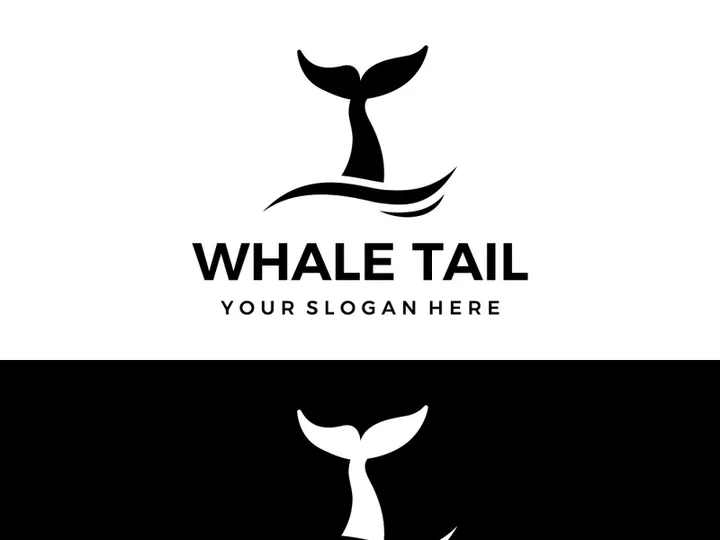 Shark tail logo.