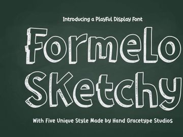 Formelo Sketchy | Playful Display Font preview picture