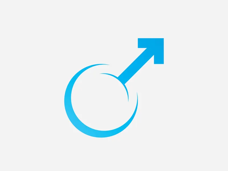 Gender symbol logo of sex and equality of males and females vector illustration