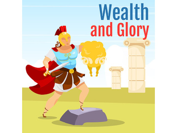 Wealth and glory social media post mockup preview picture