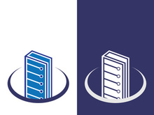 Digital book logo technology vector icon design