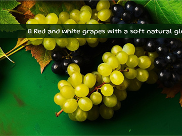 Red and white grapes with a soft natural glow preview picture