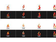 Fire Camp Logo Vector Flame