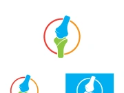 Bone logo design.logo for nursing, medical, orthopedic.