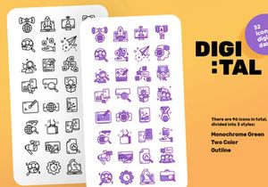 Data Digital Icon Busines