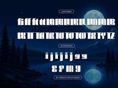 Lumina Lullaby | Pixelated Font