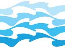 Abstract Water wave vector illustration design background