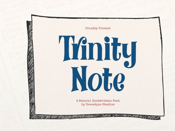 Trinity Note | Natural Handwritten Font