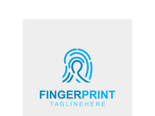 Fingerprint technology Logo Security system element symbol biometric template