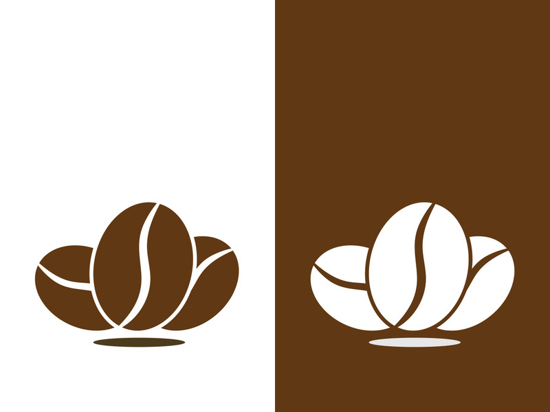 Coffee bean icon vector illustration template