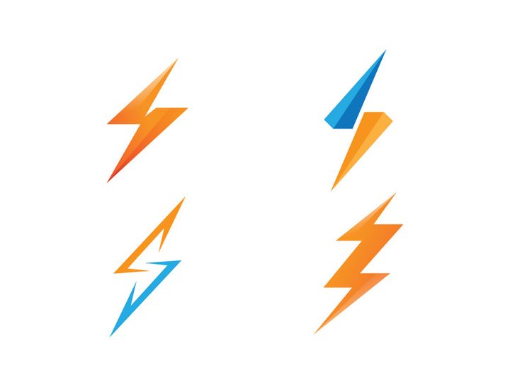Lightning , Flash logo Template vector icon