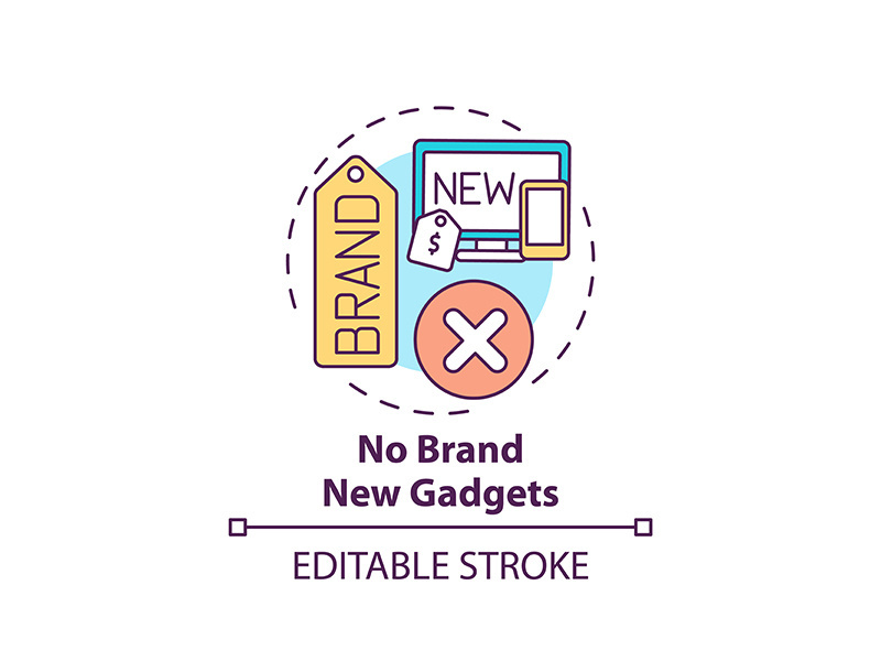 No brand new gadgets concept icon