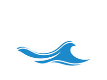 Ocean water wave wave logo design.