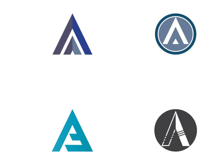 Abstract logo initial letter A element.