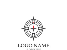 Compass logo template vector icon illustration design