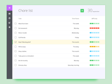 Chore List UI preview picture