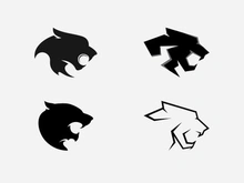 Panther logo vector on a white background