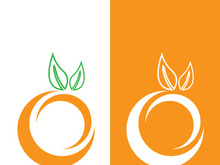 Orange logo design vector icon illustration design