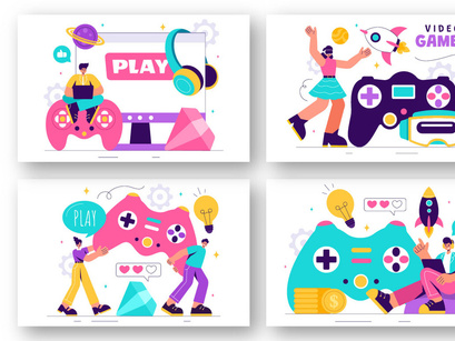 13 Video Games Illustration