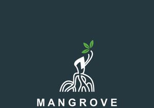 Mangrove tree logo nature design Abstract Minimalist Sign Symbol Environment template