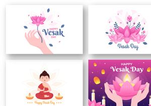 15 Vesak Day Celebration Cartoon Illustration