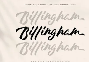 Luther King - Modern Script Font