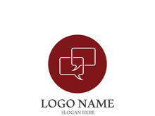 Speech bubble icon logo template vector illustration