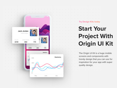 Origin Mobile UI Kit for ADOBE XD