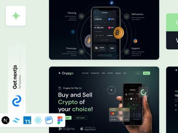 Crypgo Nextjs Tailwind Landing Page preview picture