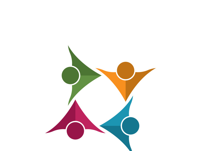 Community logo business template and icon people vector
