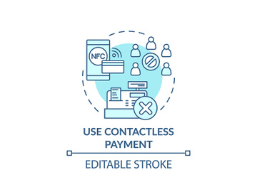 Using contactless payment concept icon preview picture