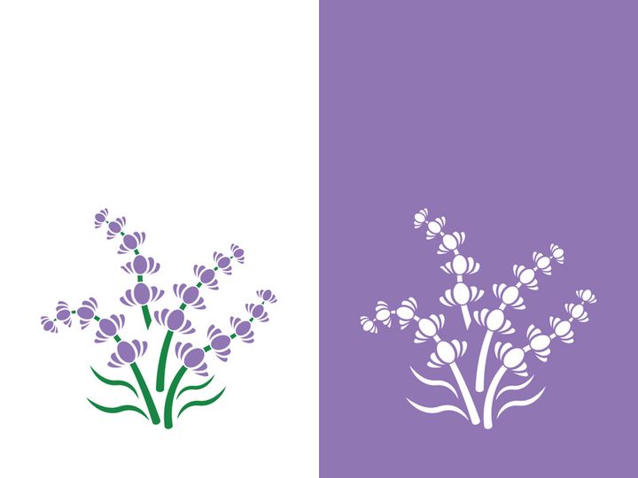 Fresh lavender flower logo vector flat design
