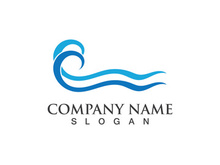 Wave water beach logo