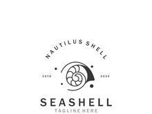 Seashell Logo. Ocean Animals premium quality graphic outline symbols collection