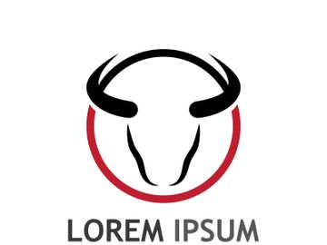 Vintage bull head horns logo preview picture