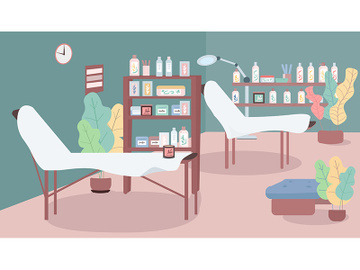 Waxing salon flat color vector illustration preview picture