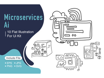 Flat Illustration Microservices Architecture preview picture