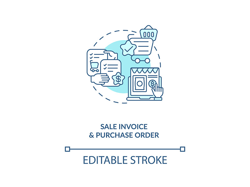 Sale invoice purchase order concept icon