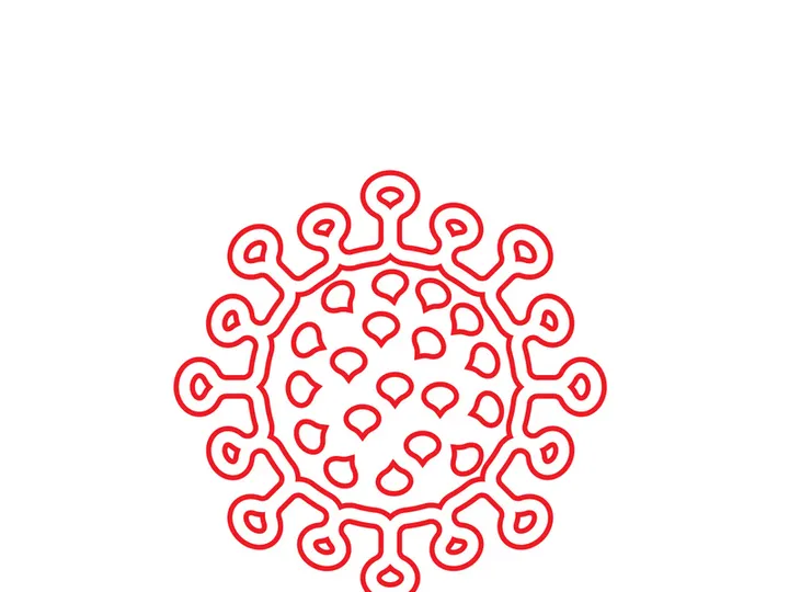 Coronavirus covid-19 prohibition sign flat vector